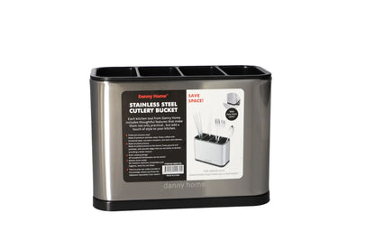 Stainless Steel Cutlery Bucket & Drainer