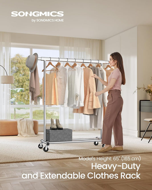 SONGMICS Clothes Rack on Wheels HSR13S