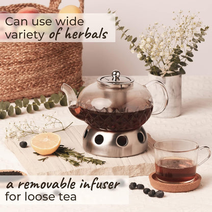 Glass Tea Pot With Removable Infuser