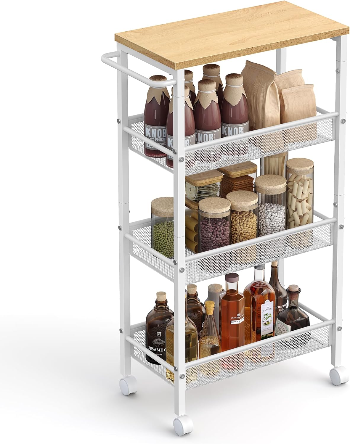 VASAGLE 4-Tier Trolley LRC033W09