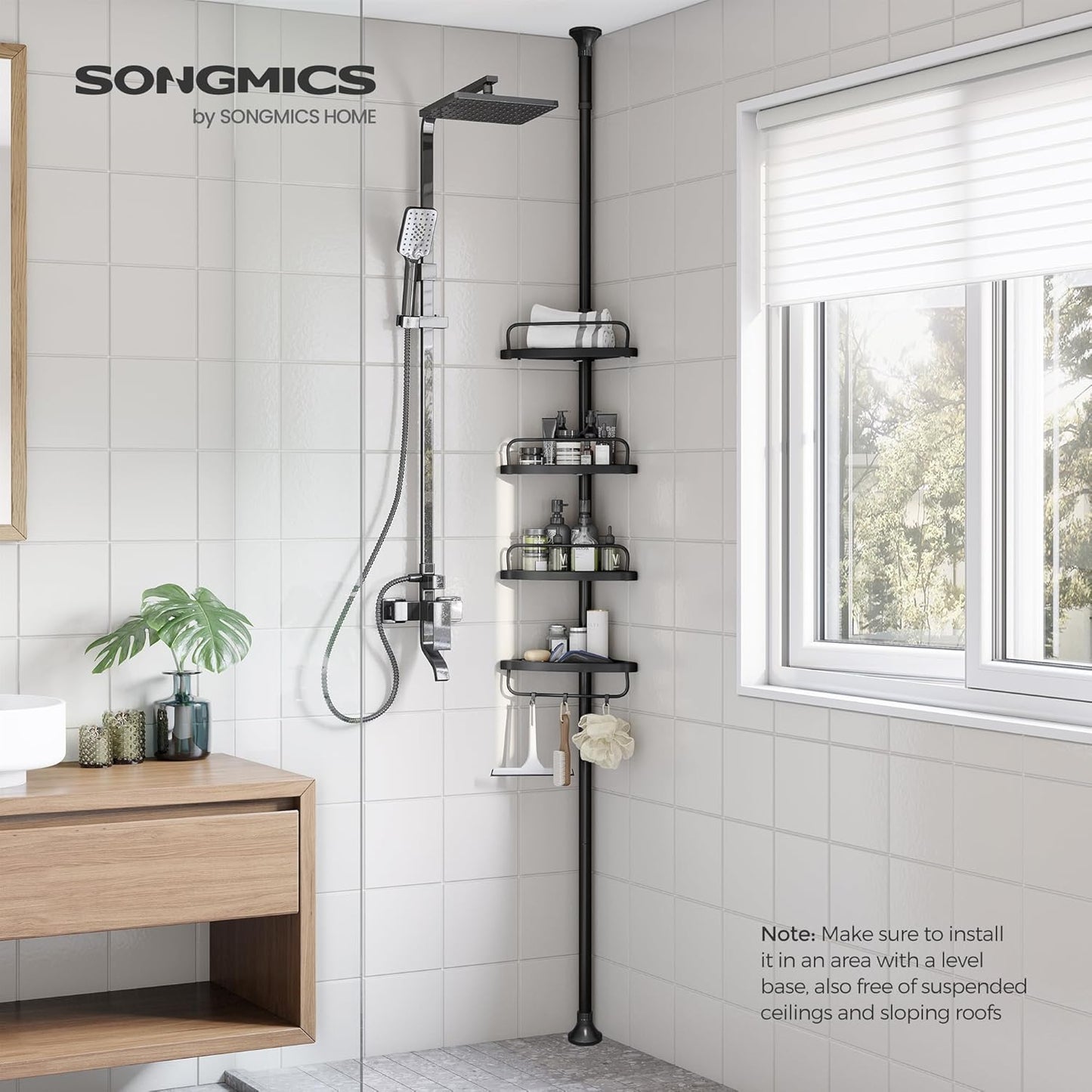 SONGMICS Shower Corner Shelf BCB001A