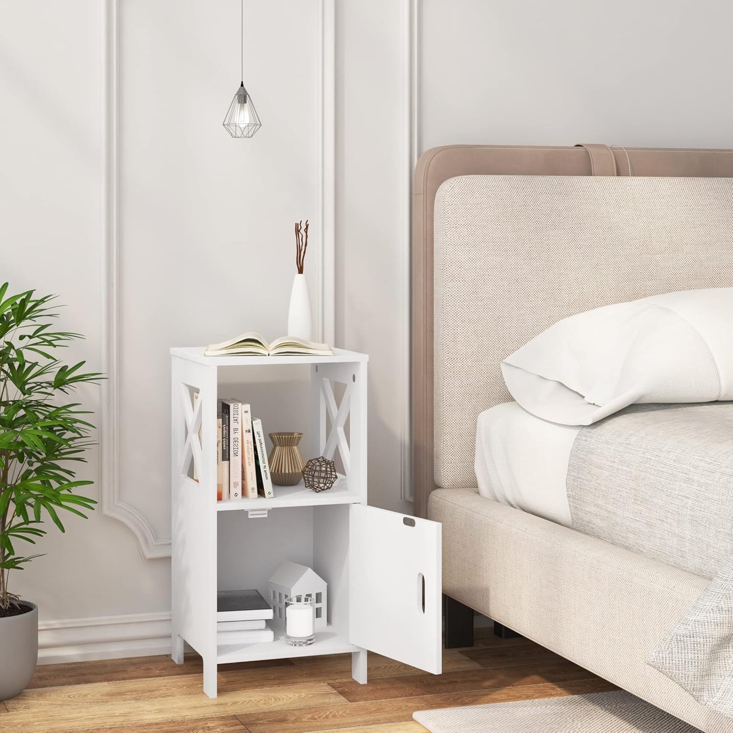WOLTU set of 2 Bedside Tables (TSR166WS_2)