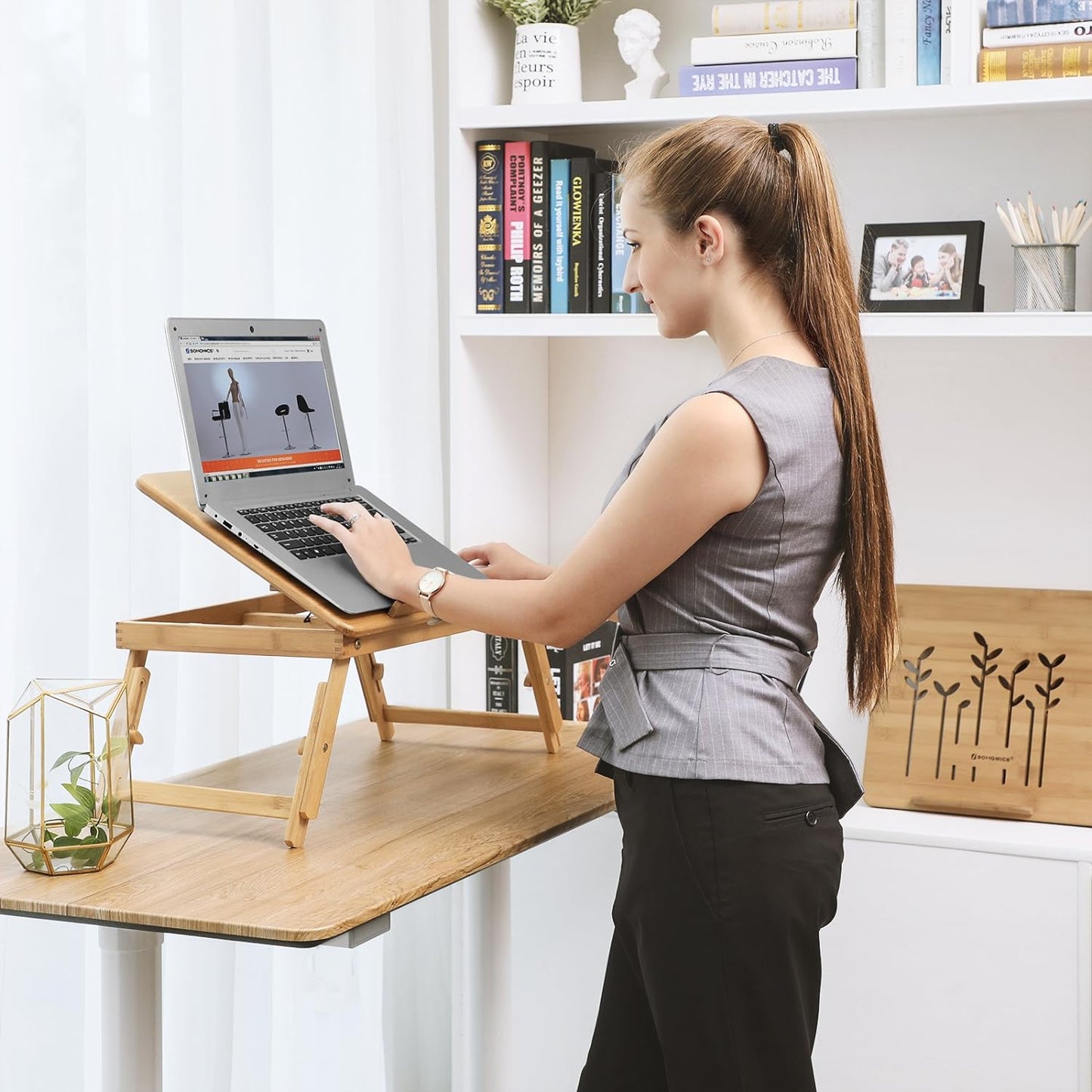 Bamboo Laptop Foldable Table