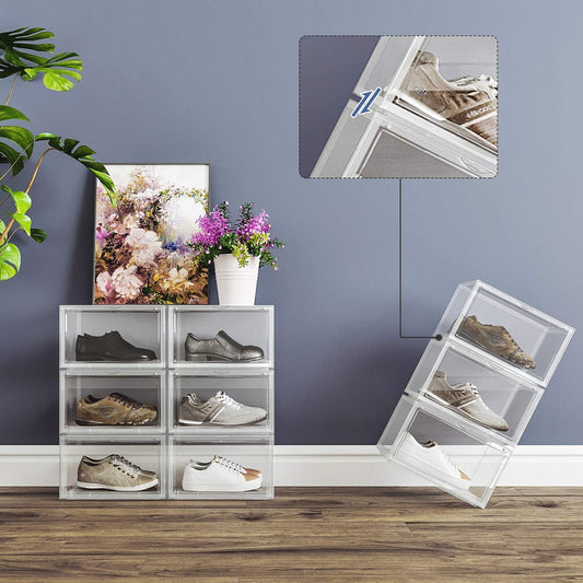 SONGMICS Set of 3 Shoe Boxes LSP03CW