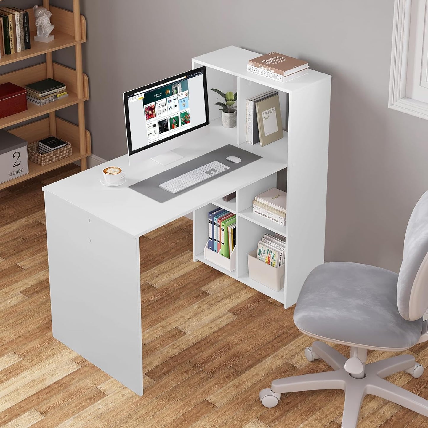 WOLTU Computer Desk with Storage Shelf (Z-TCS020)
