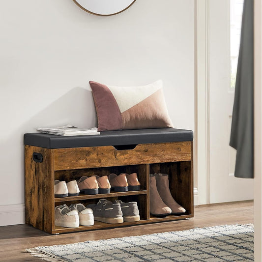 VASAGLE Shoe Bench with Cushion LHS30BX