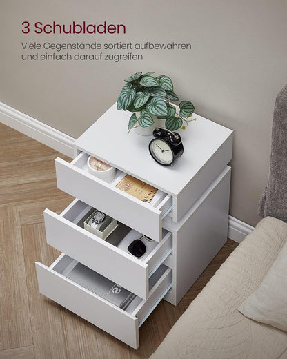 VASAGLE bedside table with LED lighting