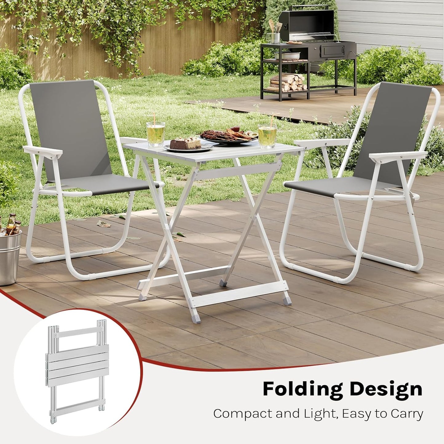 WOLTU Aluminium Camping Folding Side Table (CPT8138SB)
