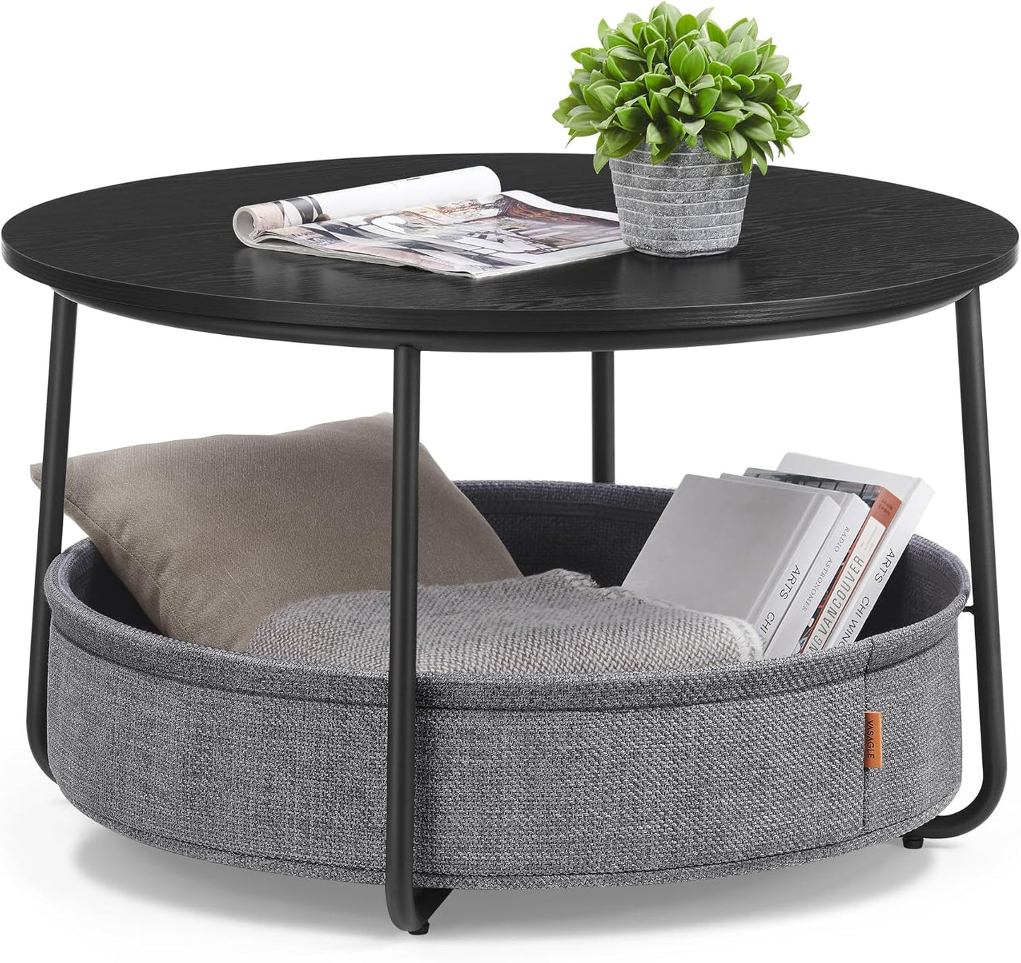 VASAGLE Round Coffee Table LCT244B56