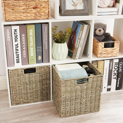 Set of 2 Seagrass Storage Baskets
