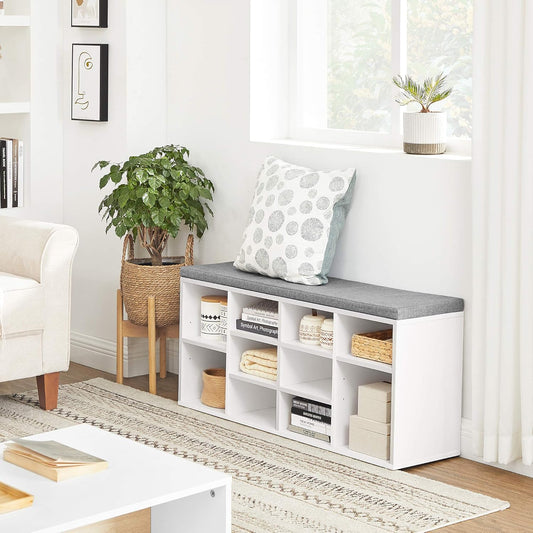 VASAGLE Shoe Bench with Cushion ULHS10WT