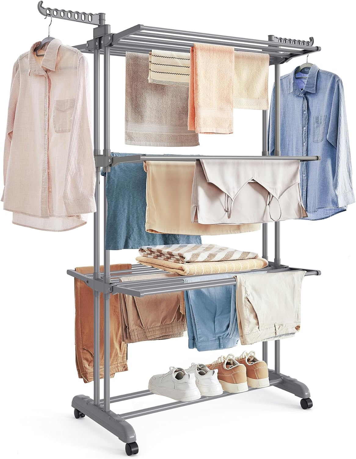 SONGMICS Clothes Drying Rack Stand 4-Tier ULLR701G01