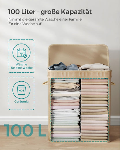 SONGMICS Laundry Basket LCB063N01