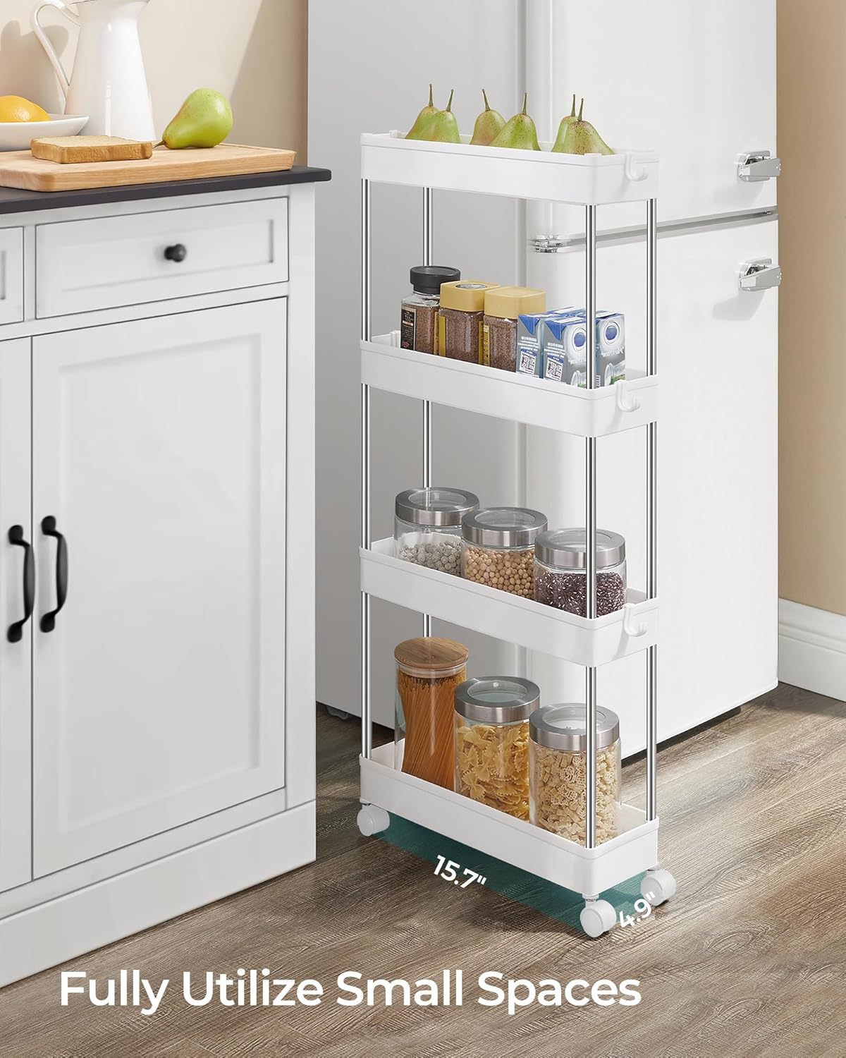 SONGMICS 4-Tier Storage Trolley KSC008G01