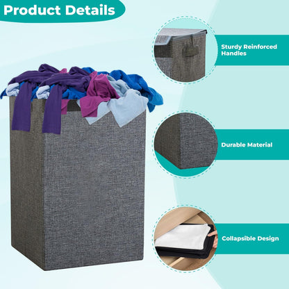 Collapsible Laundry Basket with Lid