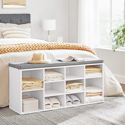 VASAGLE Shoe Bench with Cushion ULHS10WT