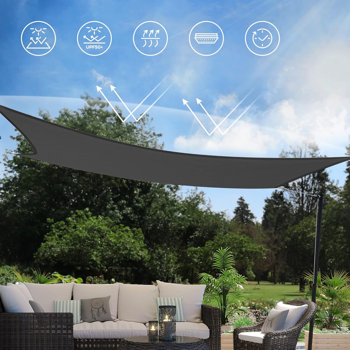 SONGMICS Awning waterproof UV protection GSS44GY