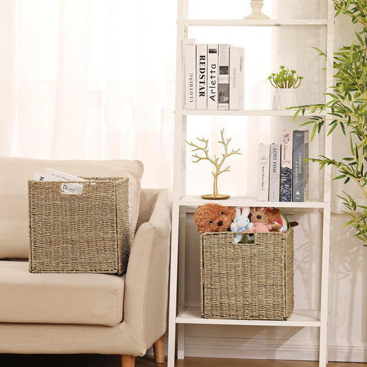 Set of 2 Seagrass Storage Baskets