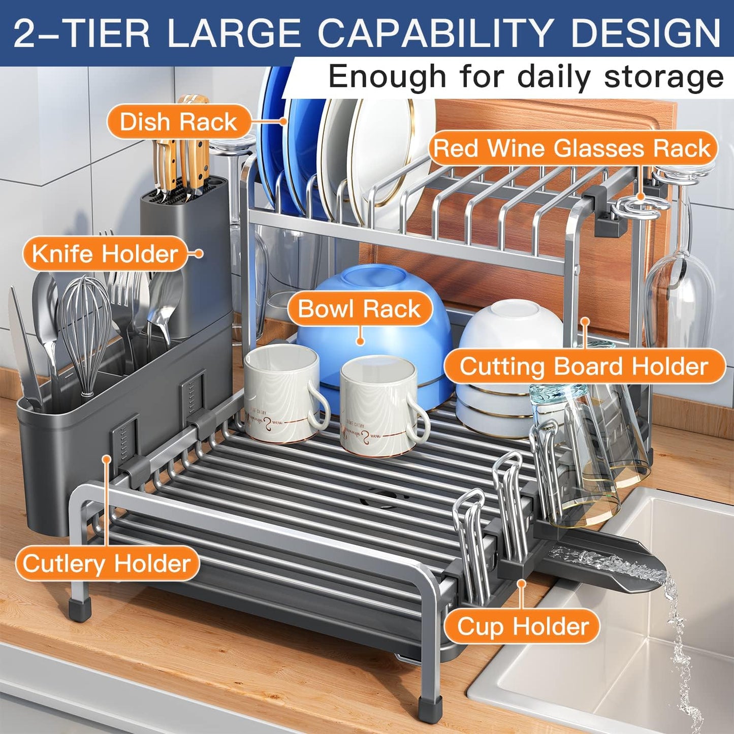 Aluminium Dish Drying Rack