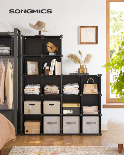 SONGMICS 16-Cube Storage Unit LPC44BK