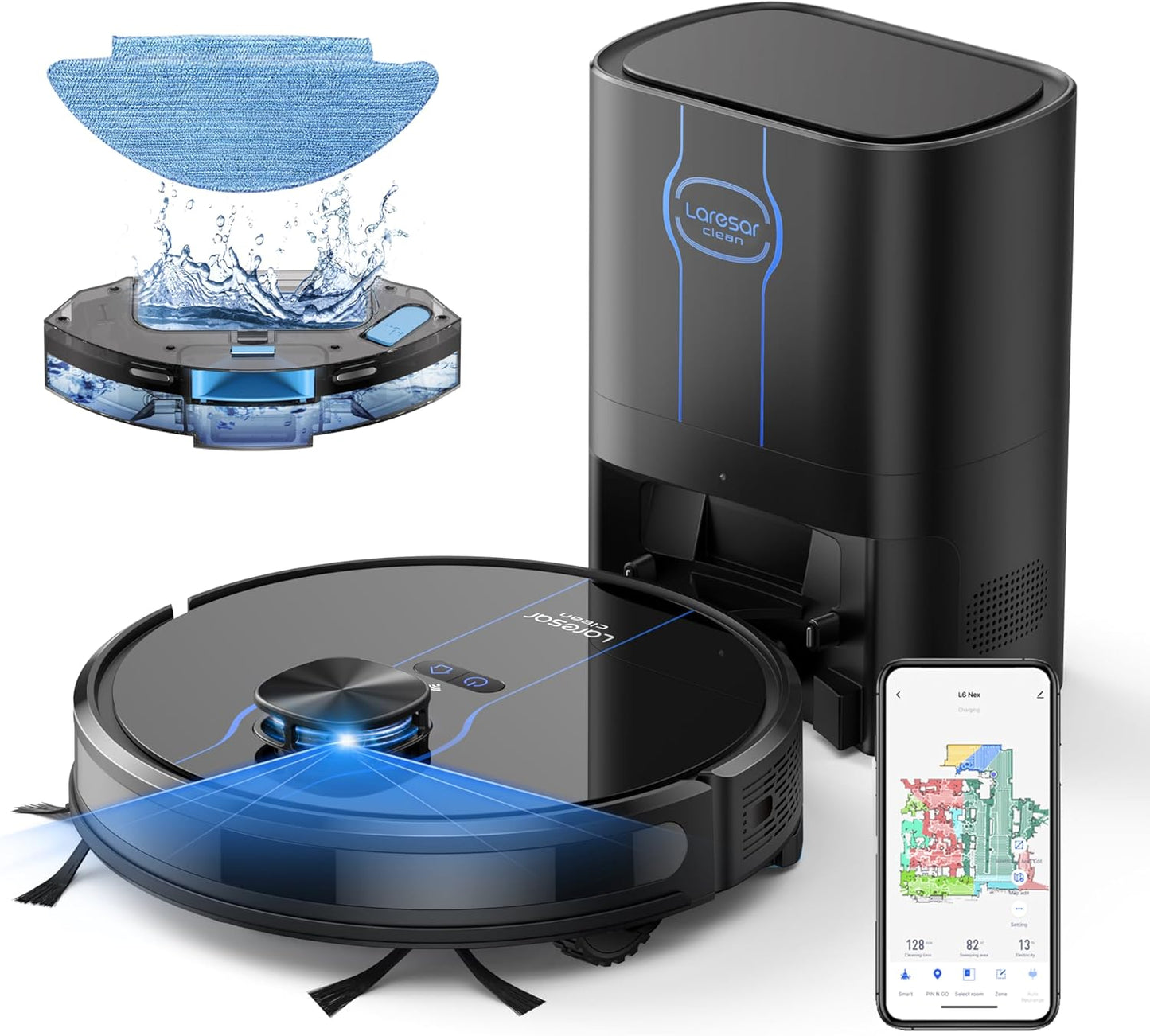 Laresar Clean Robot Vacuum and Mop Combo