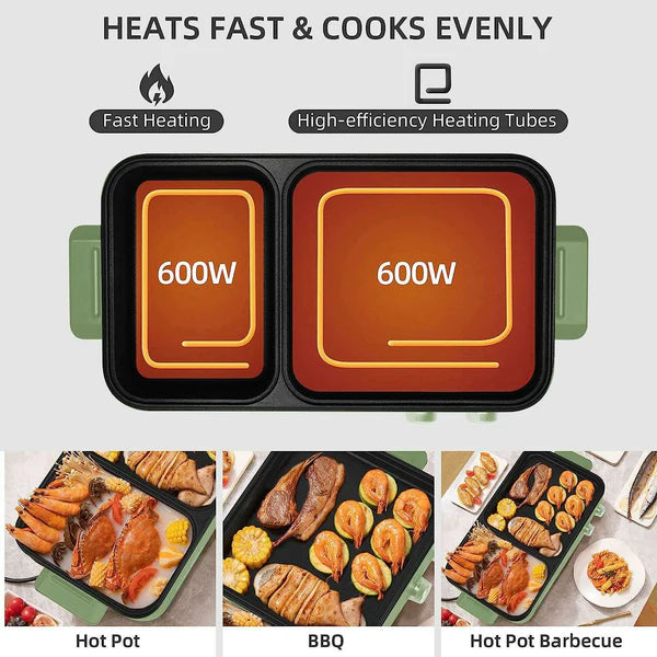2 In 1 Griddle and Hot Pot