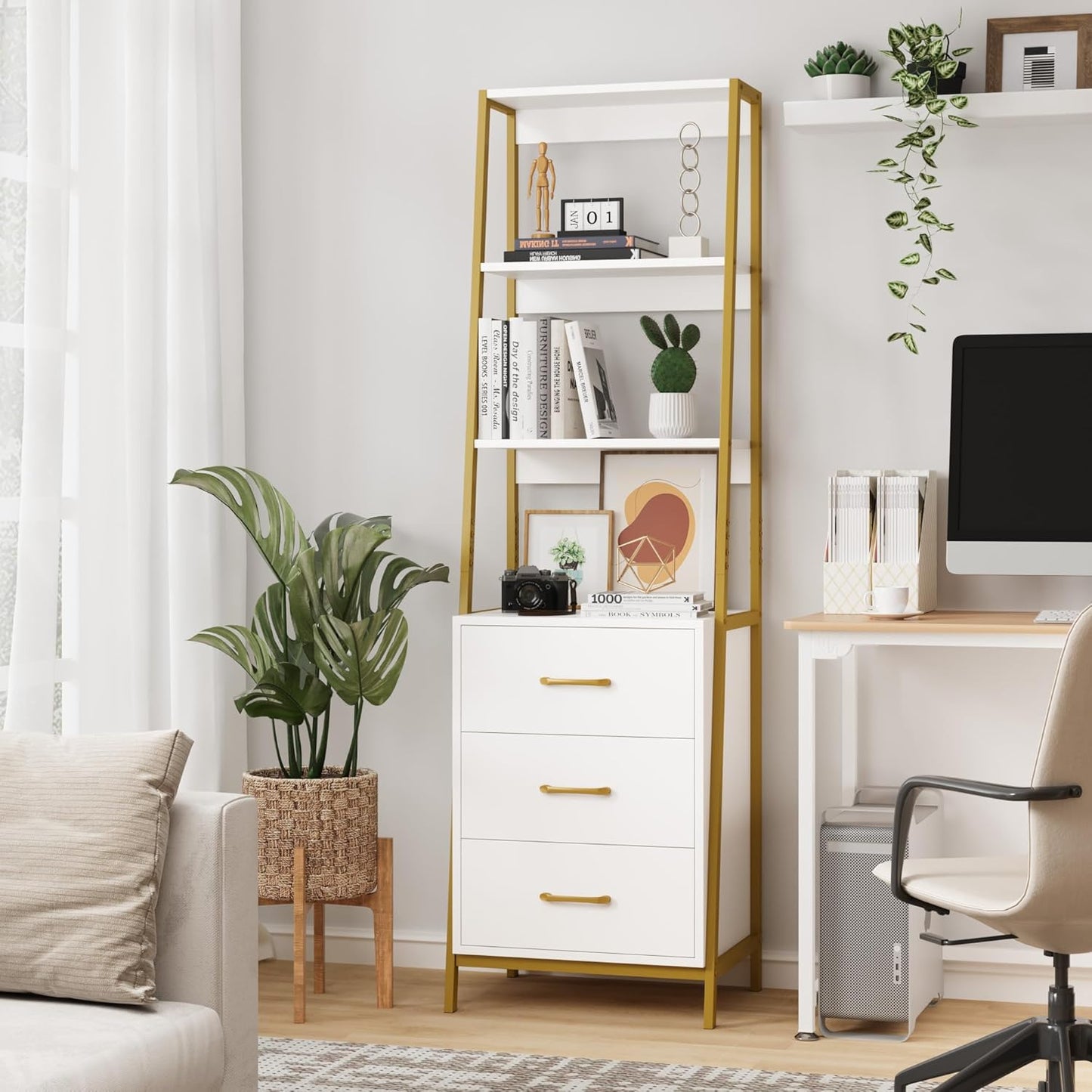 Bookshelf with 3 Drawers