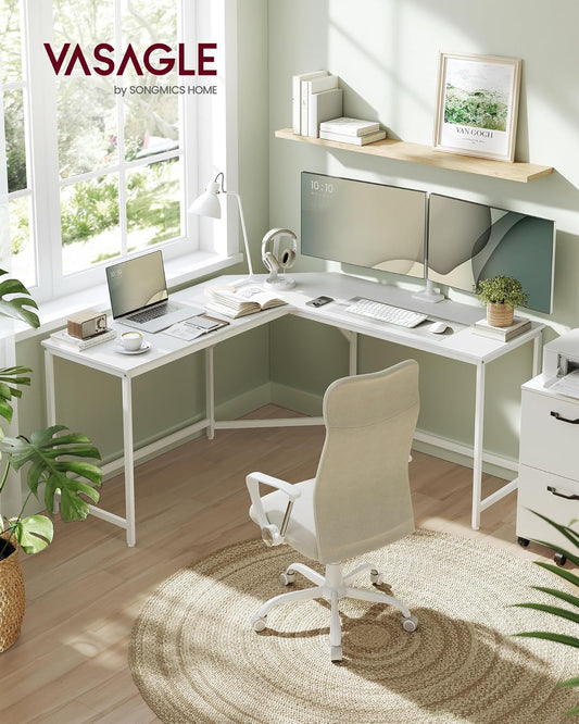 VASAGLE L-Shaped Corner Computer Desk LWD073W01