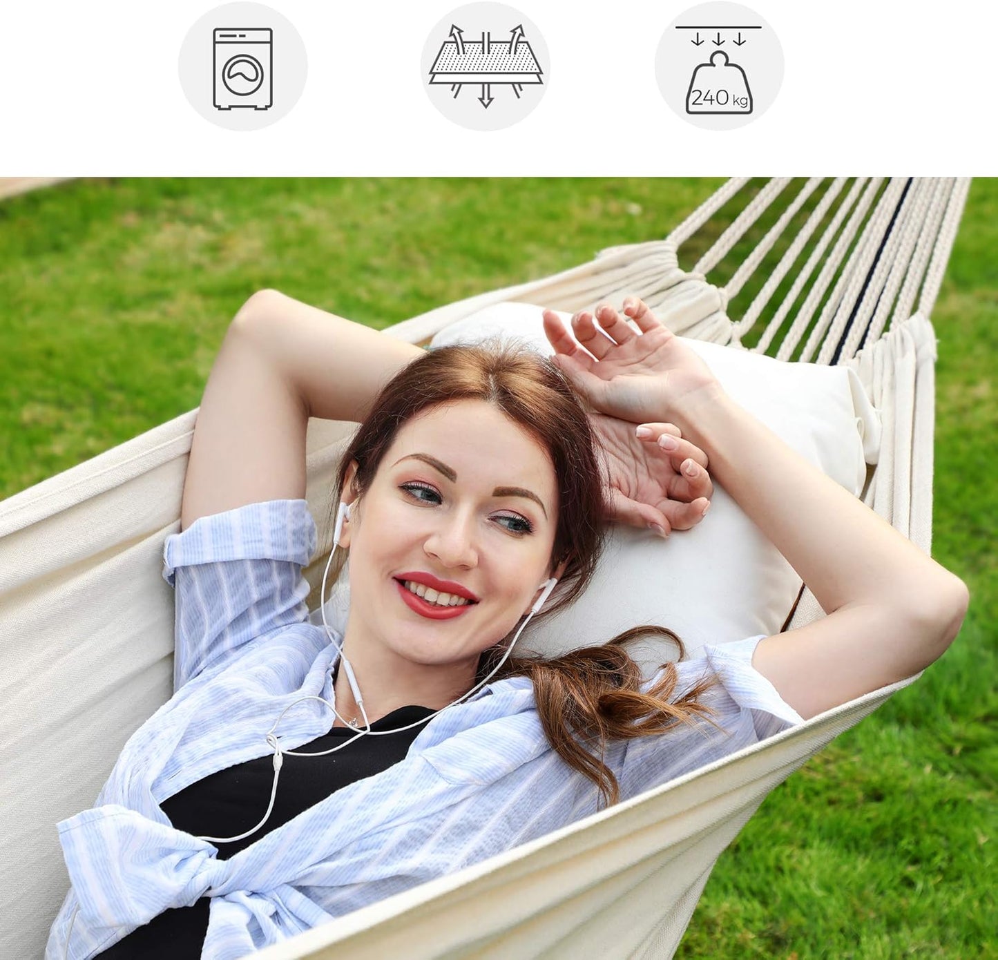 SONGMICS Hammock with Stand GHS001M01