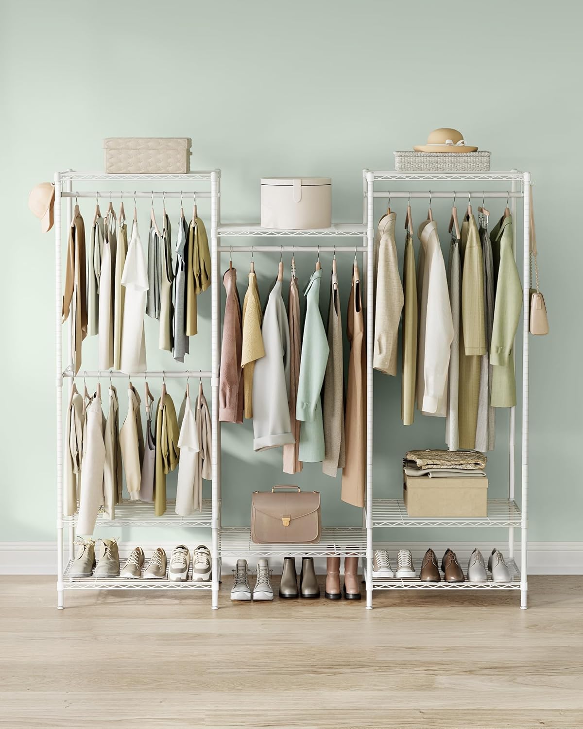 SONGMICS Open Wardrobe Metal Coat Rack LGR431W01
