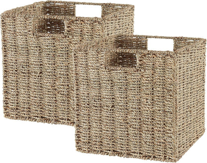 Set of 2 Seagrass Storage Baskets