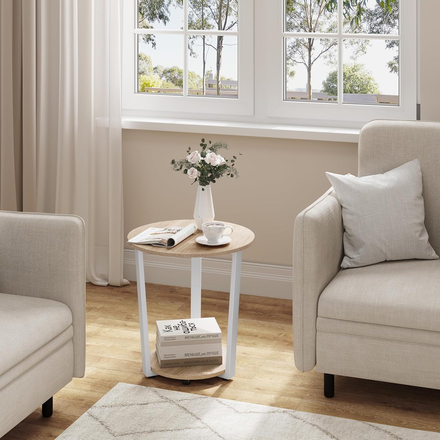 WOLTU Modern Round Coffee Table (BTS13HEI)