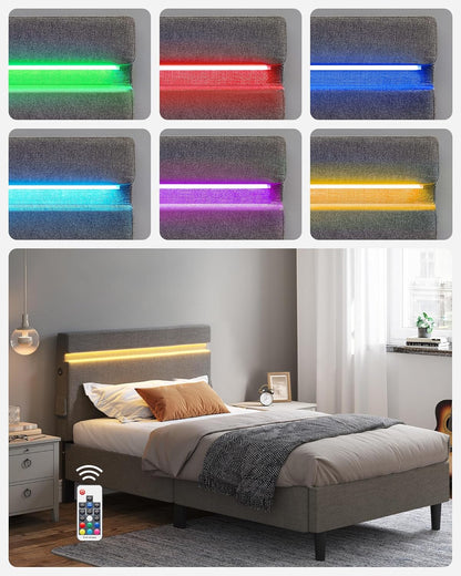 VASAGLE Guest Bed with LED Lighting