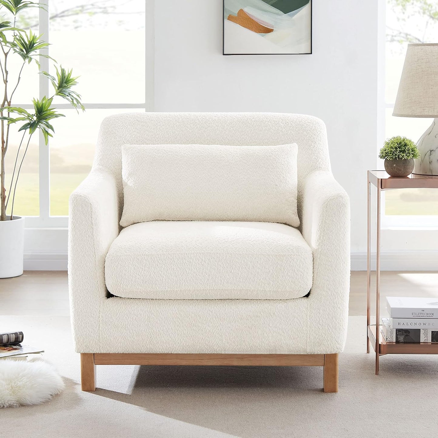 VANOMi Fabric Upholstered Comfy Reading Armchair