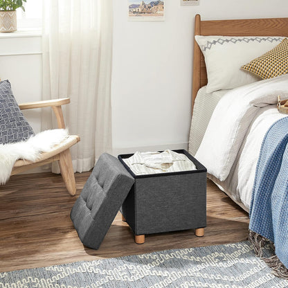 SONGMICS Bedroom Bench with Storage LSF14GYZ