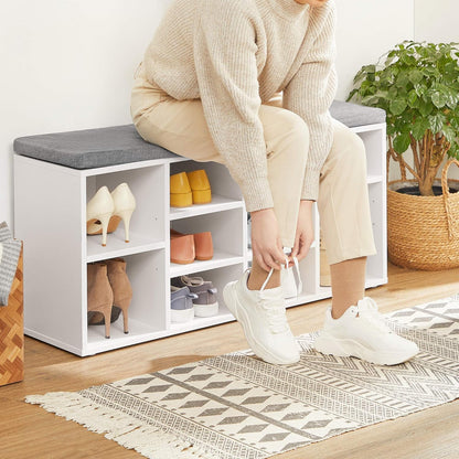 VASAGLE Shoe Bench with Cushion ULHS10WT