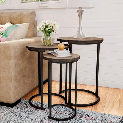 Set of 3 Round Side Tables