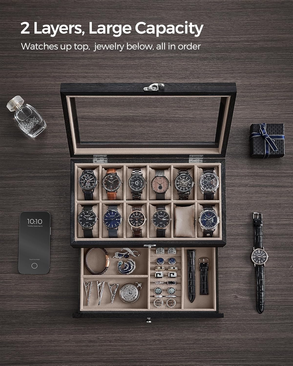 SONGMICS Watch Box JOW012B01