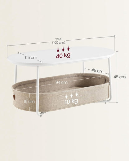 Furnstar oval coffee table