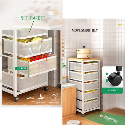 Mesh Storage Organizer with Pull-Out Baskets