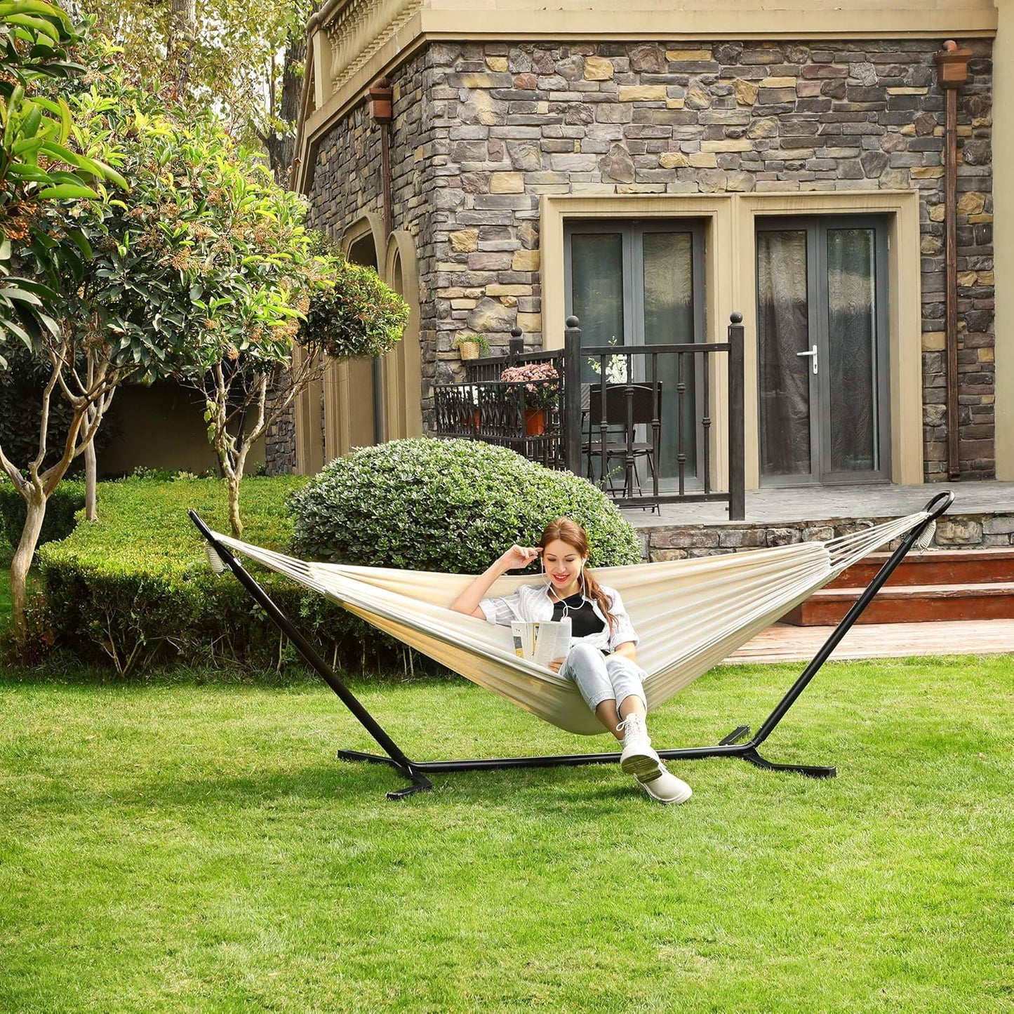 SONGMICS Hammock with Stand GHS001M01