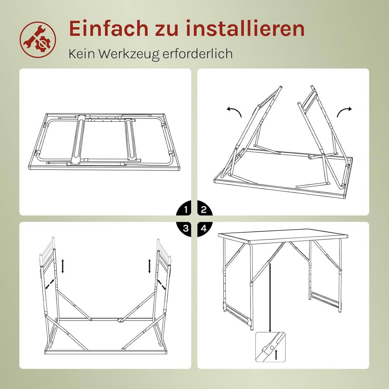 WOLTU Portable Folding Camping Table (CPT8121SZ)