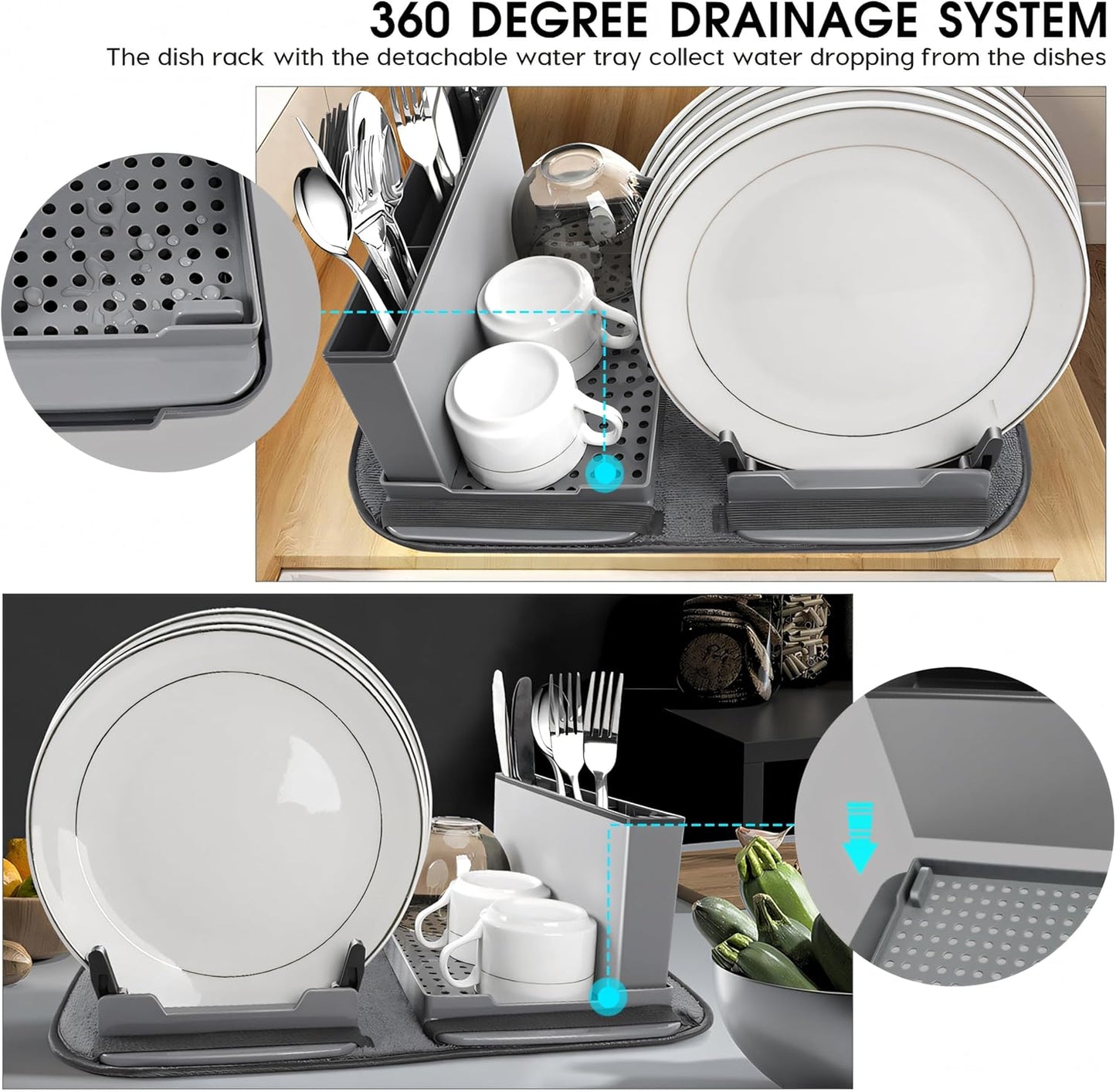 Multifunctional Folding Dish Drying Rack