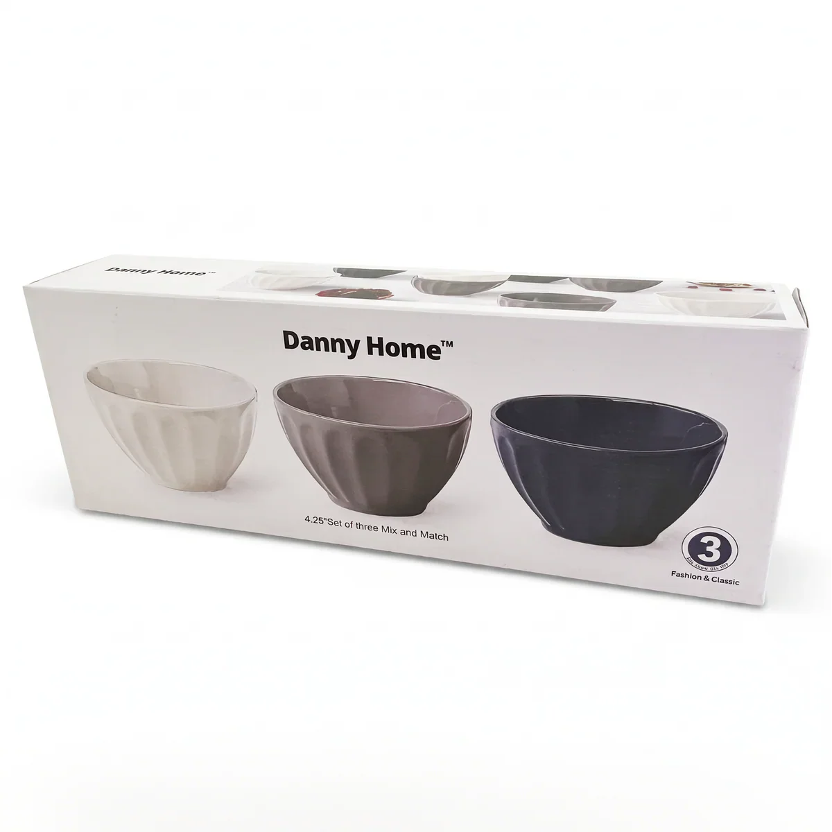 Danny Home 3-pcs Mixed color Dessert Bowl