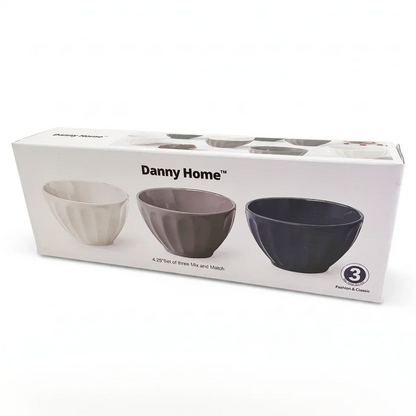 Danny Home 3-pcs Mixed color Dessert Bowl