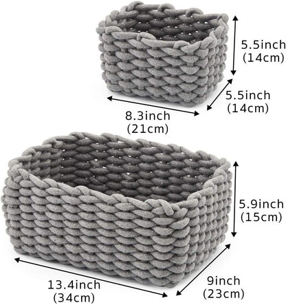 Set of 3 Cotton Rope Basket