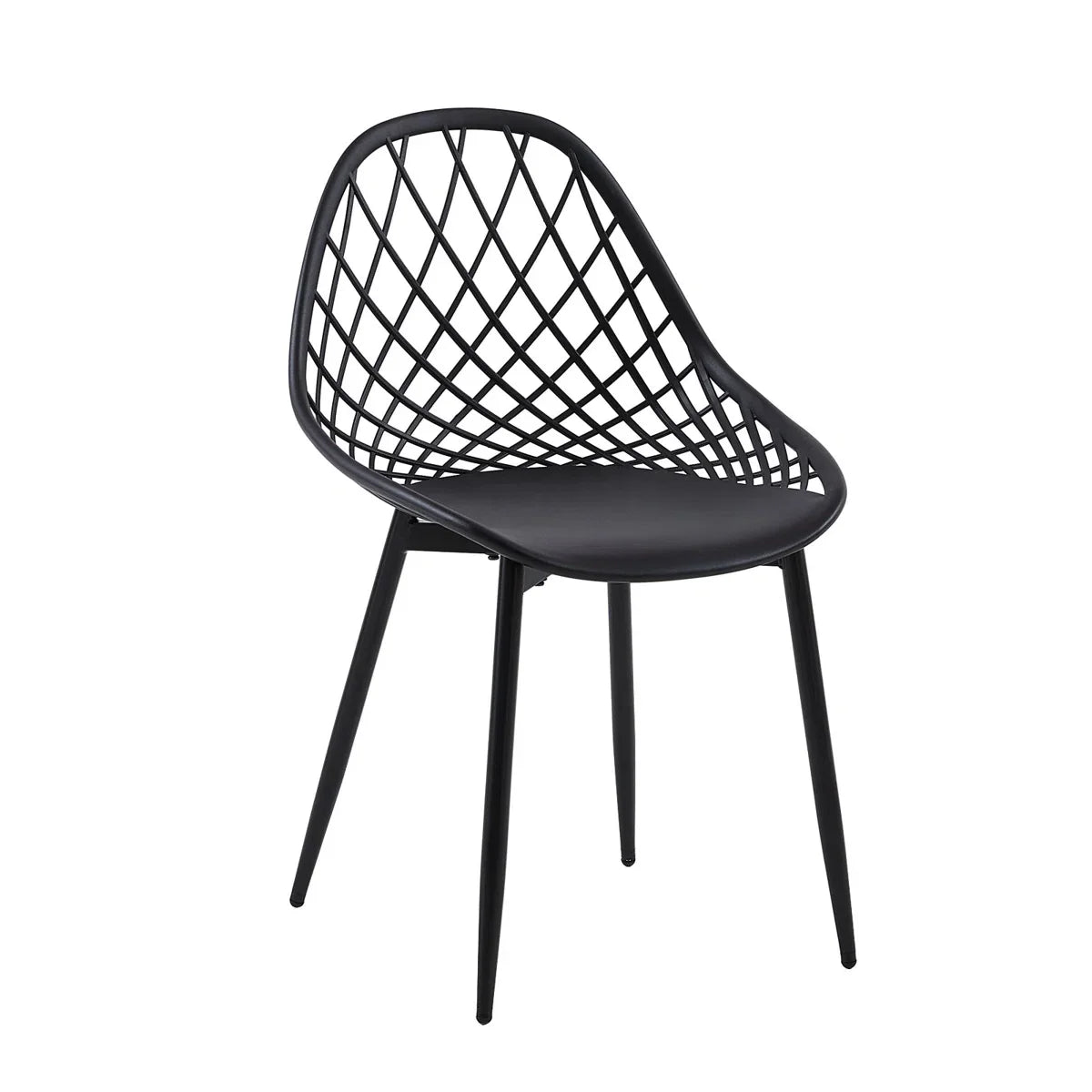 polypropylene chair with metal legs
