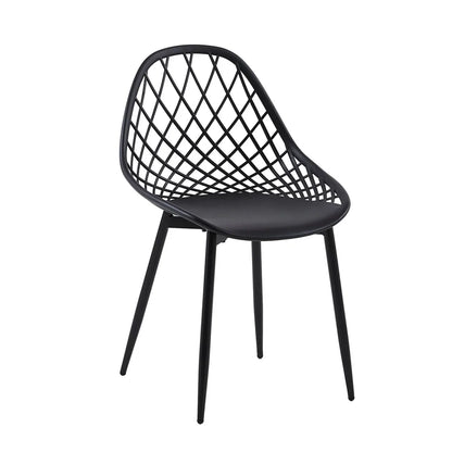 polypropylene chair with metal legs