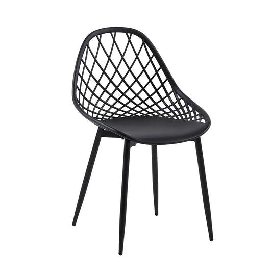 polypropylene chair with metal legs