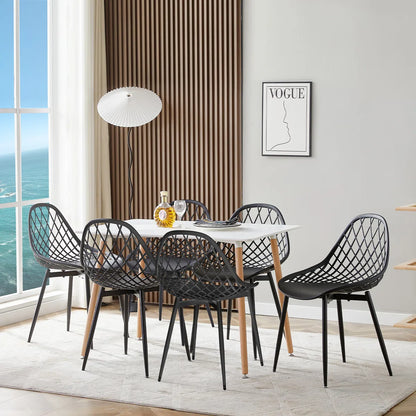 polypropylene chair with metal legs